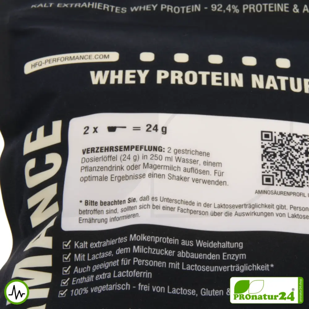 Premium Whey Protein Natur | Vitalshake von HFQ