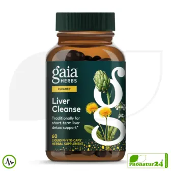 LIVER CLEANSE von gaia HERBS | Nahrungsergänzung für die Leber mit wertvollen Pflanzenextrakten | 60 Kapseln