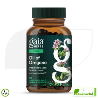 OIL OF OREGANO von Gaia Herbs | Power-Pflanze für die natürliche Widerstandsfähigkeit | Verdauung | Vitalität | Wohlbefinden | 60 Kapseln