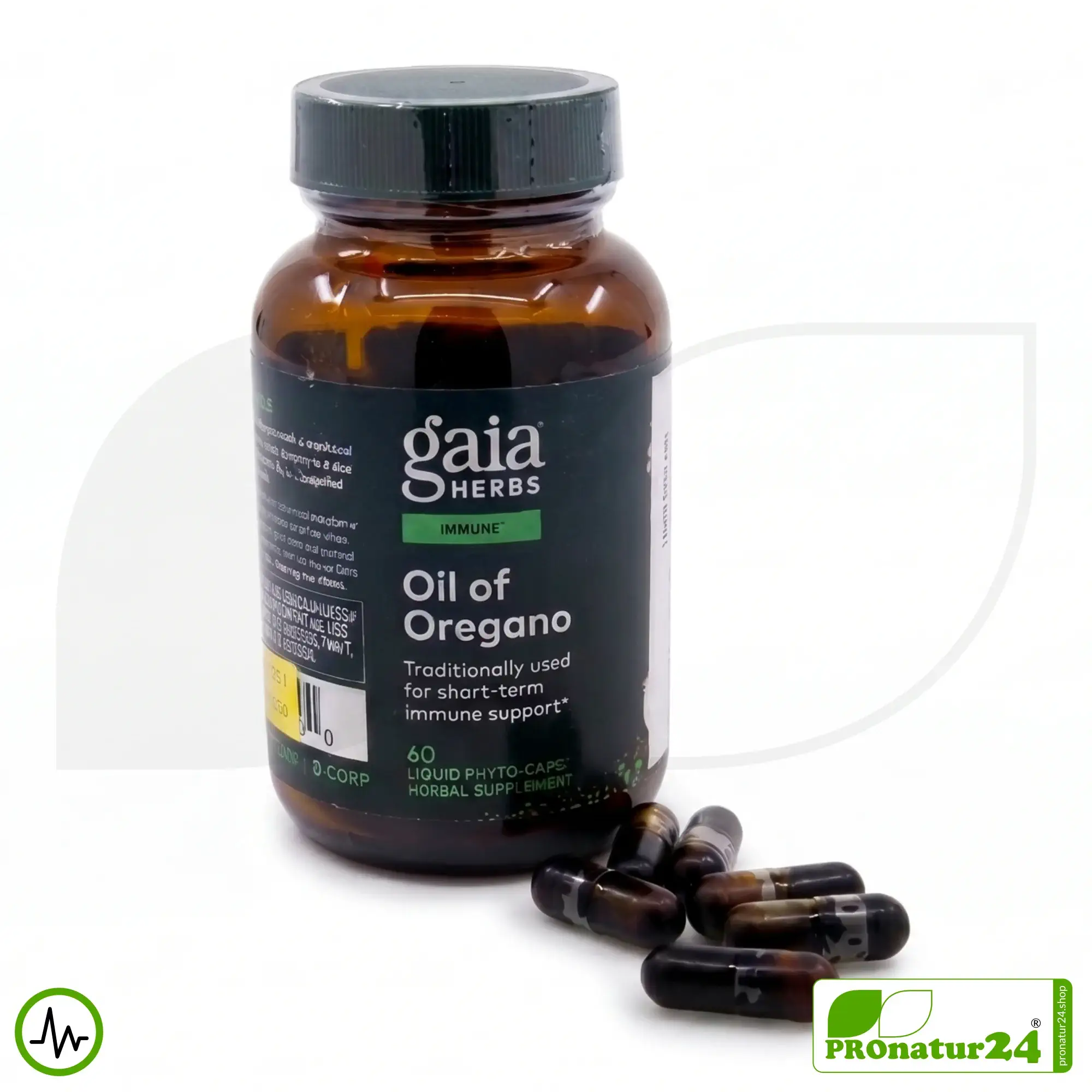 OIL OF OREGANO von Gaia Herbs | Power-Pflanze für die natürliche Widerstandsfähigkeit | Verdauung | Vitalität | Wohlbefinden | 60 Kapseln