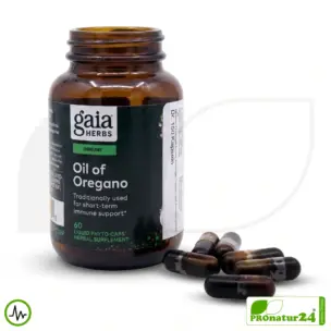 OIL OF OREGANO von gaia HERBS | Power-Pflanze für die natürliche Widerstandsfähigkeit | Verdauung | Vitalität | Wohlbefinden | 60 Kapseln 10 OIL OF OREGANO von Gaia Herbs | Power-Pflanze für die natürliche Widerstandsfähigkeit | Verdauung | Vitalität | Wohlbefinden | 60 Kapseln