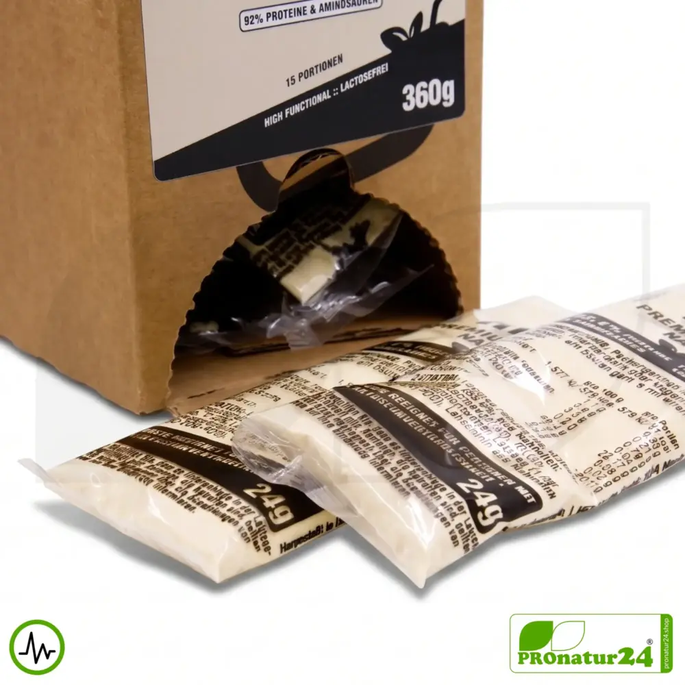 premium whey protein HFQ sachet box detail pronatur24 2000