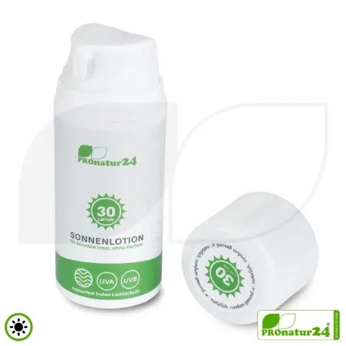 Mineralische Sonnencreme LSF 30 mit BIO-Inhaltsstoffen | vegan | wasserfest