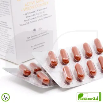 WHC UnoCardio® Active Mind + VISION Komplex | 30 Weichkapseln mit natürlichem Orangenaroma