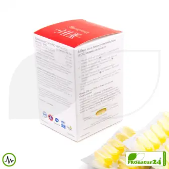 WHC UnoCardio® X2 | 90% OMEGA-3 Fettsäuren, 1150 mg | 60 Softgelkapseln mit Orangengeschmack